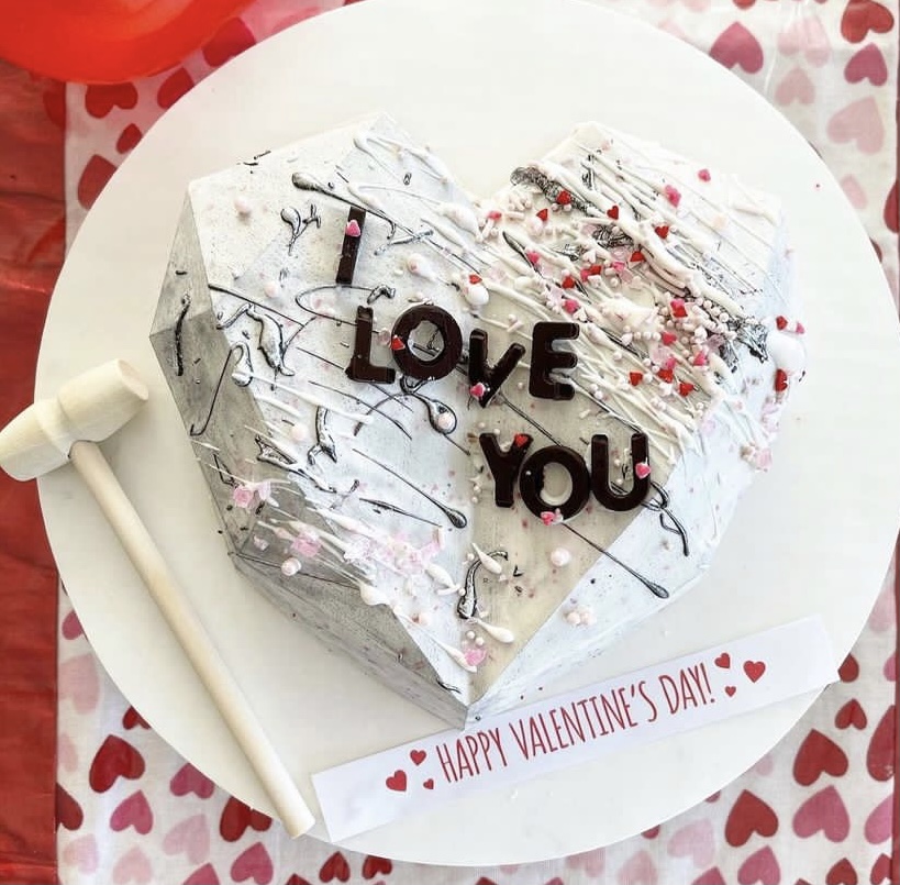 Valentine's Day Smash Cake